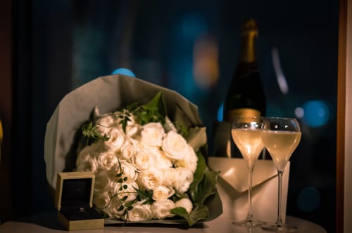 プロポーズ　花束